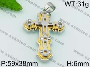 Stainless Steel Cross Pendant - KP54242-JE