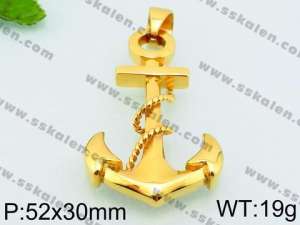 Stainless Steel Gold-plating Pendant - KP55219-TSC