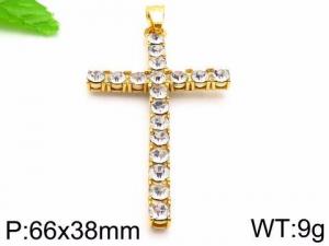 Stainless Steel Cross Pendant - KP56685-TOM