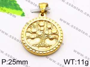 Stainless Steel Gold-plating Pendant - KP56996-Z