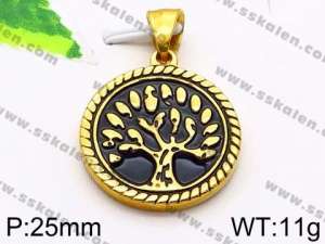 Stainless Steel Gold-plating Pendant - KP56998-Z