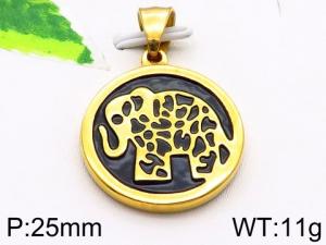 Stainless Steel Gold-plating Pendant - KP57002-Z