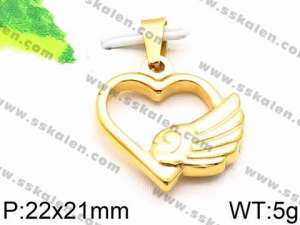 Stainless Steel Gold-plating Pendant - KP57038-Z