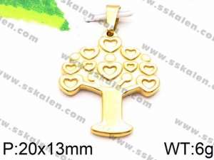 Stainless Steel Gold-plating Pendant - KP57046-Z