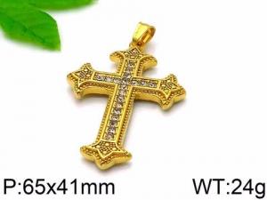 Stainless Steel Cross Pendant - KP59037-TOM