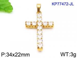 Stainless Steel Cross Pendant - KP77472-JL