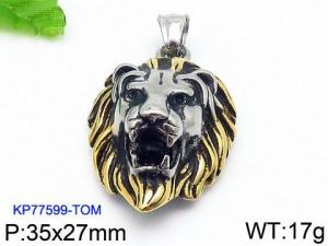 Stainless Steel Gold-plating Pendant - KP77599-TOM