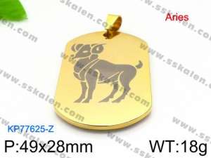 Stainless Steel Gold-plating Pendant - KP77625-Z