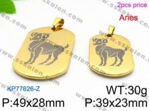 Stainless Steel Gold-plating Pendant - KP77626-Z