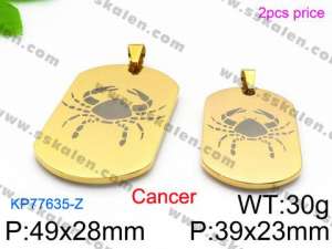 Stainless Steel Gold-plating Pendant - KP77635-Z