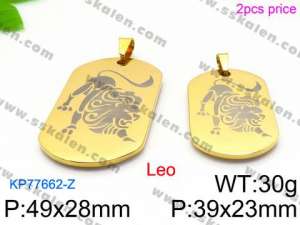 Stainless Steel Gold-plating Pendant - KP77662-Z