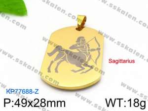 Stainless Steel Gold-plating Pendant - KP77688-Z