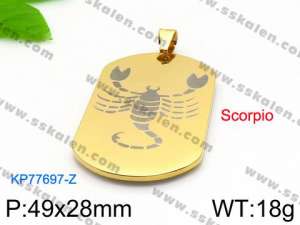 Stainless Steel Gold-plating Pendant - KP77697-Z