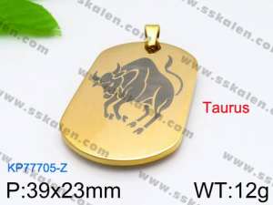 Stainless Steel Gold-plating Pendant - KP77705-Z