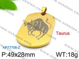 Stainless Steel Gold-plating Pendant - KP77706-Z