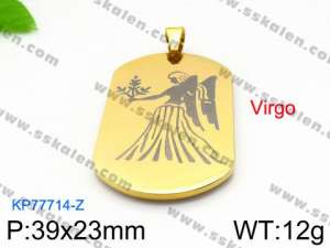 Stainless Steel Gold-plating Pendant - KP77714-Z