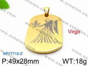 Stainless Steel Gold-plating Pendant - KP77715-Z