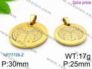 Stainless Steel Gold-plating Pendant - KP77728-Z