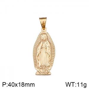 Stainless Steel Gold-plating Pendant - KP77982-Z