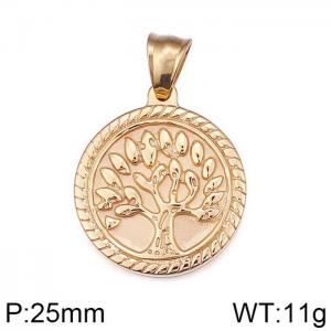 Stainless Steel Gold-plating Pendant - KP77994-Z