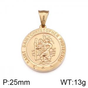 Stainless Steel Gold-plating Pendant - KP77999-Z