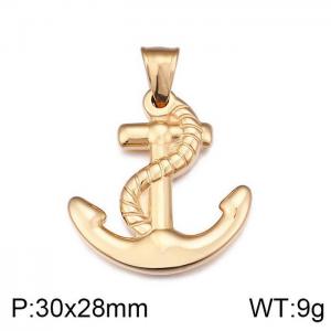 Stainless Steel Gold-plating Pendant - KP78003-Z