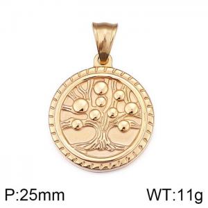 Stainless Steel Gold-plating Pendant - KP78006-Z