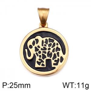 Stainless Steel Gold-plating Pendant - KP78008-Z