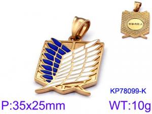 Stainless Steel Gold-plating Pendant - KP78099-K