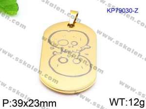 Stainless Steel Gold-plating Pendant - KP79030-Z