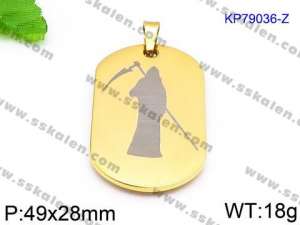 Stainless Steel Gold-plating Pendant - KP79036-Z