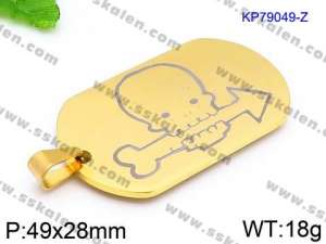 Stainless Steel Gold-plating Pendant - KP79049-Z