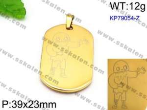 Stainless Steel Gold-plating Pendant - KP79054-Z