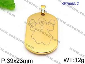 Stainless Steel Gold-plating Pendant - KP79063-Z