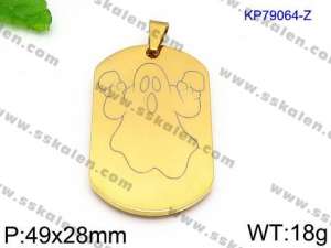 Stainless Steel Gold-plating Pendant - KP79064-Z