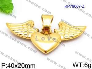 Stainless Steel Gold-plating Pendant - KP79067-Z