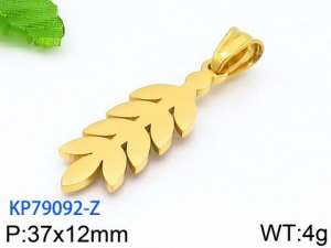 Stainless Steel Gold-plating Pendant - KP79092-Z