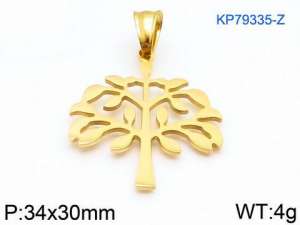 Stainless Steel Gold-plating Pendant - KP79335-Z