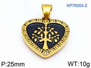 Stainless Steel Gold-plating Pendant - KP79353-Z