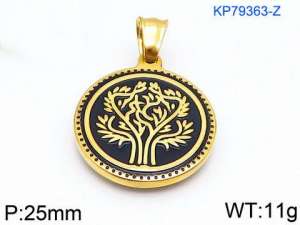 Stainless Steel Gold-plating Pendant - KP79363-Z