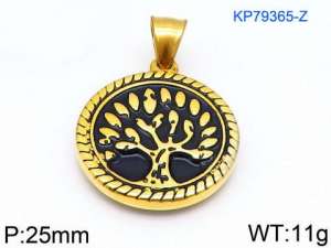 Stainless Steel Gold-plating Pendant - KP79365-Z