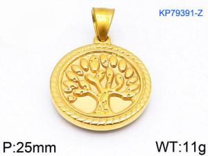 Stainless Steel Gold-plating Pendant - KP79391-Z