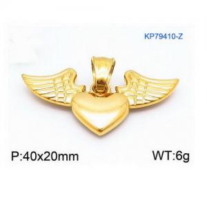 Stainless Steel Gold-plating Pendant - KP79410-Z