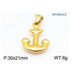 Stainless Steel Gold-plating Pendant - KP79413-Z