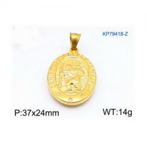 Stainless Steel Gold-plating Pendant - KP79418-Z