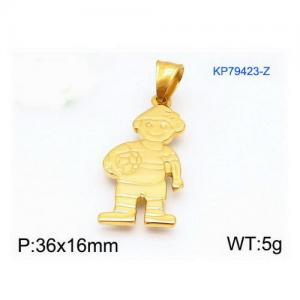 Stainless Steel Gold-plating Pendant - KP79423-Z