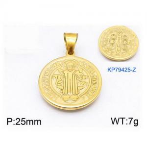 Stainless Steel Gold-plating Pendant - KP79425-Z