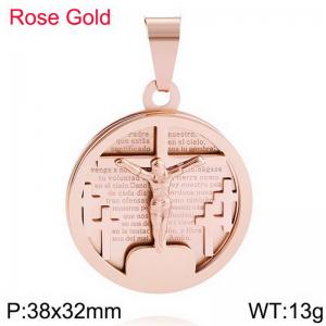 SS Rose Gold-plating Pendant - KP79768-KL
