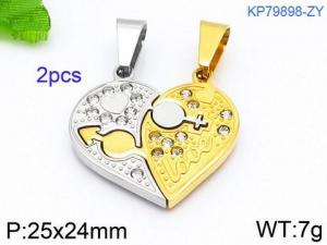 Stainless Steel Lover Pendant - KP79898-ZY