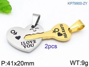 Stainless Steel Lover Pendant - KP79900-ZY